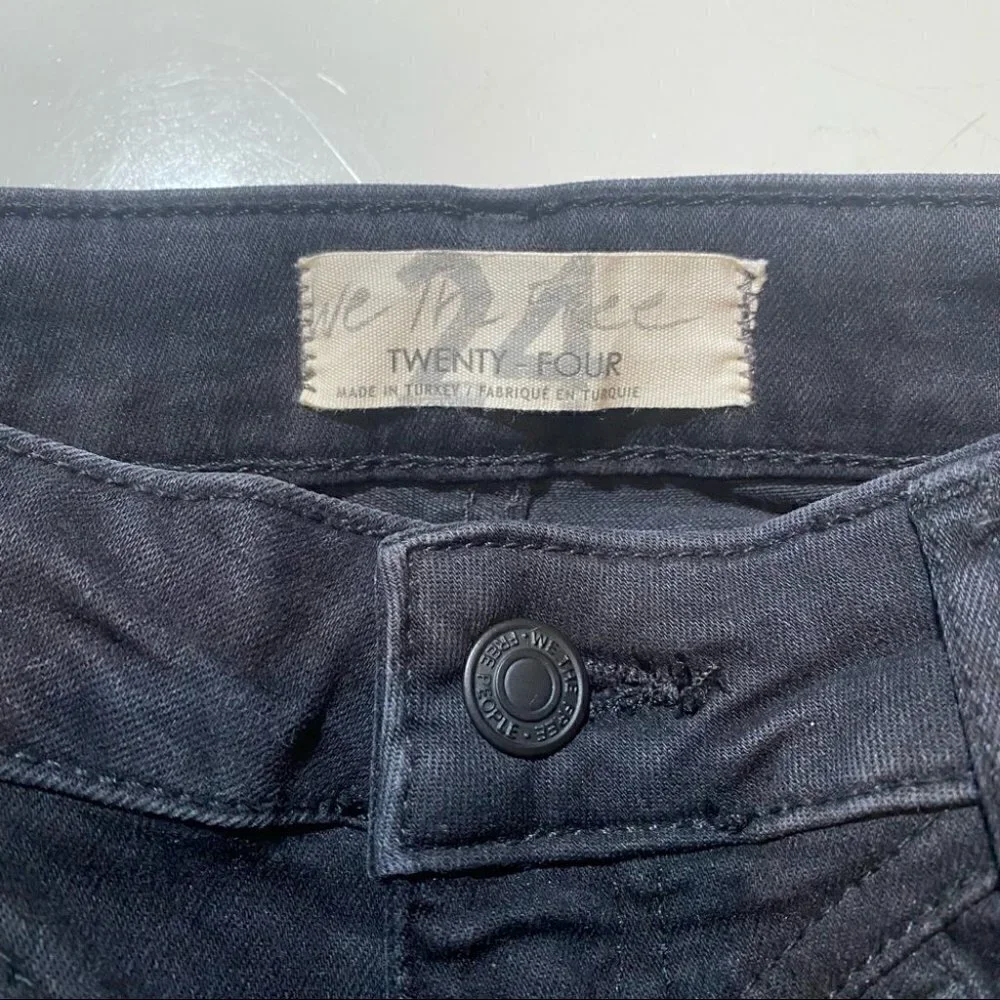 Free People Black Skinny Jeans Size 24